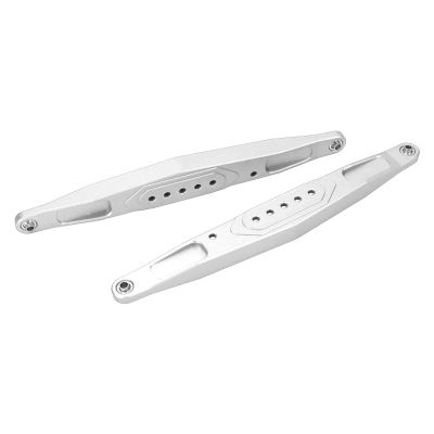 1/10 RC Trailing Arm, 2PCS Sturdy Construction High Strength Rear Lower Trailing Arms Heat for Losi Baja Rey Hammer Rey (Silver)