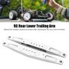 1/10 RC Trailing Arm, 2PCS Sturdy Construction High Strength Rear Lower Trailing Arms Heat for Losi Baja Rey Hammer Rey (Silver) view 4