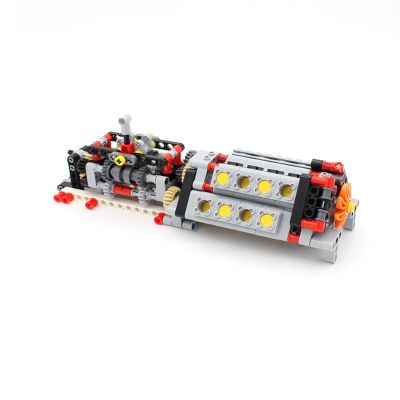 KonHaovF Technic Gearbox with V16 Engine Model Kit, Technic Gear Box Pieces Compatible with Major Brand Blocks Model, Technic Replacement Pieces