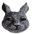 PITIKI Rabbit mask animal latex realistic mask Halloween carnival costume party fancy dress (Silvery)