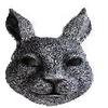 PITIKI Rabbit mask animal latex realistic mask Halloween carnival costume party fancy dress (Silvery) view 1