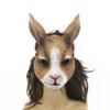 PITIKI Rabbit mask animal latex realistic mask Halloween carnival costume party fancy dress (Golden) view 3
