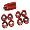 NHX RC Aluminum Transmitter Switch Nuts for Futaba JR/frsky -Red view 1