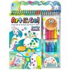 Bright Stripes Art on The Go Going Dotty Ocean Theme Travel Kit for Kids Ages 3+ | Compact Coloring Set with Crayons, Dot Stickers & Activity Book | Fun, Mess-Free Crafts for Toddlers and Preschoolers view 1