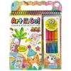 Bright Stripes Art on The Go Collage Fun Jungle Theme Travel Kit for Kids Ages 3+| Mess-Free Activity with Crayons, Stickers & Coloring Book | Tear & Collage | Portable Set for Toddler & Preschooler view 1