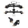 VBESTLIFE RC Front & Rear Axles, RC Car Metal Complete Front Rear Portal Axle Set Assembly Aluminum Alloy for 1/24 SCX24 (Black) view 2