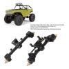 VBESTLIFE RC Front & Rear Axles, RC Car Metal Complete Front Rear Portal Axle Set Assembly Aluminum Alloy for 1/24 SCX24 (Black) view 3