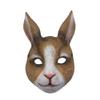 PITIKI Rabbit mask animal latex realistic mask Halloween carnival costume party fancy dress (Light brown) view 1