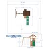 Backyard Discovery Lightning Ridge Cedar Wood Swing Set with Wave Slide, Play Deck, Rock Wall, Sandbox, Belt Swings, Toy Telescope, Steering Wheel, Step Ladder, Outdoor Playset view 3