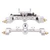 VBESTLIFE RC Front & Rear Axles, RC Car Metal Complete Front Rear Portal Axle Set Assembly Aluminum Alloy for 1/24 SCX24 (Silver) view 1