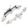 VBESTLIFE RC Front & Rear Axles, RC Car Metal Complete Front Rear Portal Axle Set Assembly Aluminum Alloy for 1/24 SCX24 (Silver) view 2