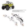 VBESTLIFE RC Front & Rear Axles, RC Car Metal Complete Front Rear Portal Axle Set Assembly Aluminum Alloy for 1/24 SCX24 (Silver) view 3