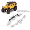 VBESTLIFE RC Front & Rear Axles, RC Car Metal Complete Front Rear Portal Axle Set Assembly Aluminum Alloy for 1/24 SCX24 (Silver) view 4