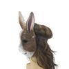 PITIKI Rabbit mask animal latex realistic mask Halloween carnival costume party fancy dress (Dark brown) view 3