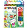 Bright Stripes Art on The Go Nature Theme Travel Kit for Kids Ages 3+ | Mess-Free 50 Pages Coloring & Sticker Activity Set with Crayons & Stencil | Portable Art Set for Toddlers and Preschoolers view 1