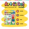 Bright Stripes Art on The Go Nature Theme Travel Kit for Kids Ages 3+ | Mess-Free 50 Pages Coloring & Sticker Activity Set with Crayons & Stencil | Portable Art Set for Toddlers and Preschoolers view 2