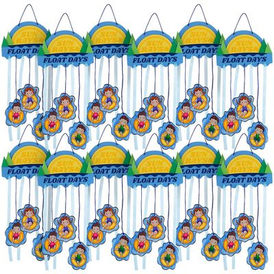 Color Your Own Summer Inner Tube Mobile Craft Kit, Makes 12