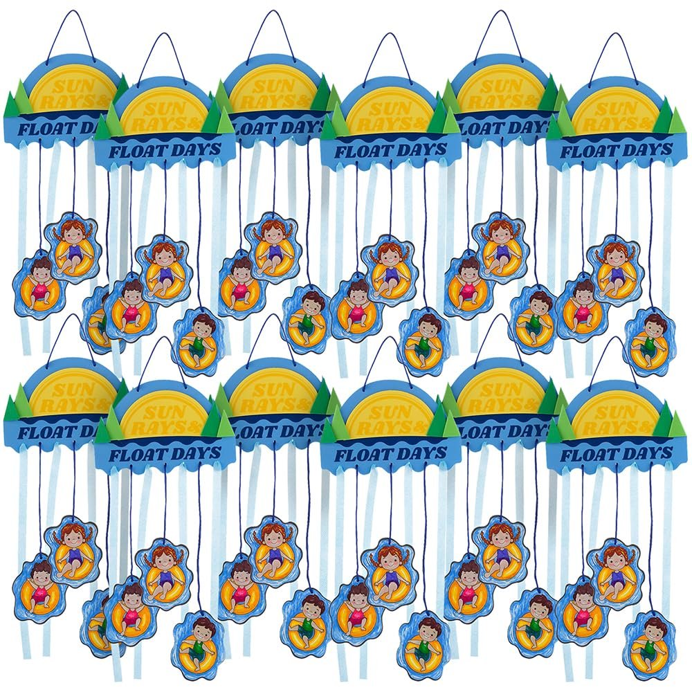 Color Your Own Summer Inner Tube Mobile Craft Kit, Makes 12