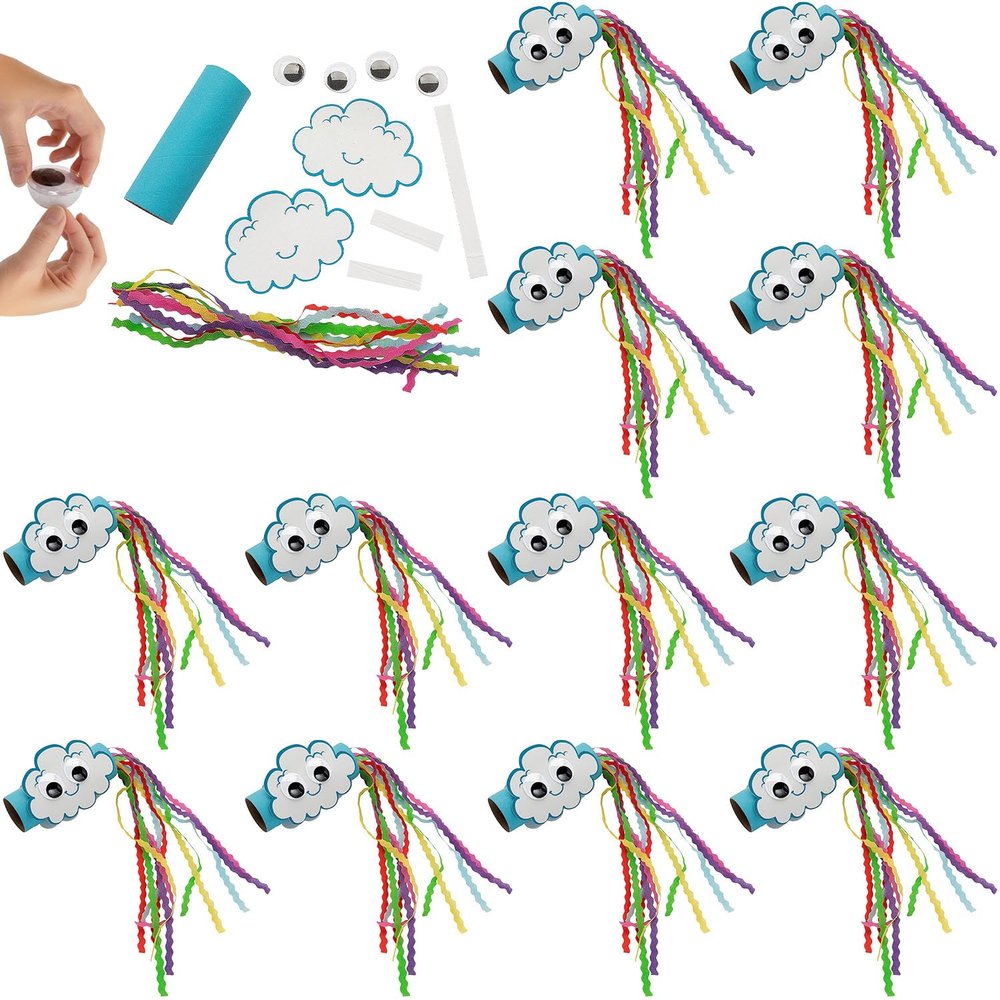 Rainbow Craft Tube Blower Craft Kit, Makes 12