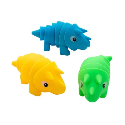 Dinosaur Triceratop Articulated Fidget Toys, 12 Pieces