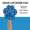 Fun Express Blue Paw Print Team Spirit Foam Hands, 12 Pieces view 2