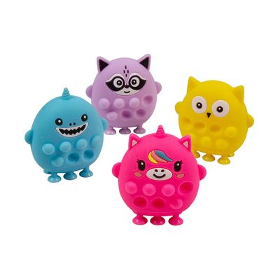 3D Lotsa Pop Suction Characters, 4 Pieces
