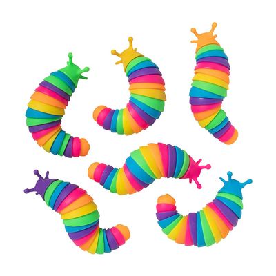 Mini Rainbow Fidget Slugs, 12 Pieces