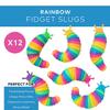 Mini Rainbow Fidget Slugs, 12 Pieces view 3