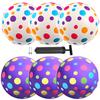New Bounce Bouncy Balls for Kids - Polka Dotted Playground Balls - Set of 6 Balls with Pump - 8.5" Ball for Children, Toddlers and Pets view 1