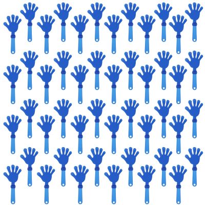 ZCYSRLQIN 48 Pieces Royal Blue Hand Clappers 7.5 Inch Clappers Noisemakers Noise Makers Party Favors Plastic Clapper Sporting Events Cheers Ball Dance Basketball Football Noisemakers Royal Blue
