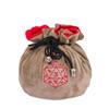 KSNDie Large Dice Bags D&D with Pockets Khaki Storage Bag D20 Logo for DND RPG Game Dices - Capacity 200+ Dice view 1