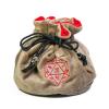 KSNDie Large Dice Bags D&D with Pockets Khaki Storage Bag D20 Logo for DND RPG Game Dices - Capacity 200+ Dice view 3