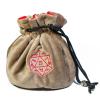 KSNDie Large Dice Bags D&D with Pockets Khaki Storage Bag D20 Logo for DND RPG Game Dices - Capacity 200+ Dice view 4
