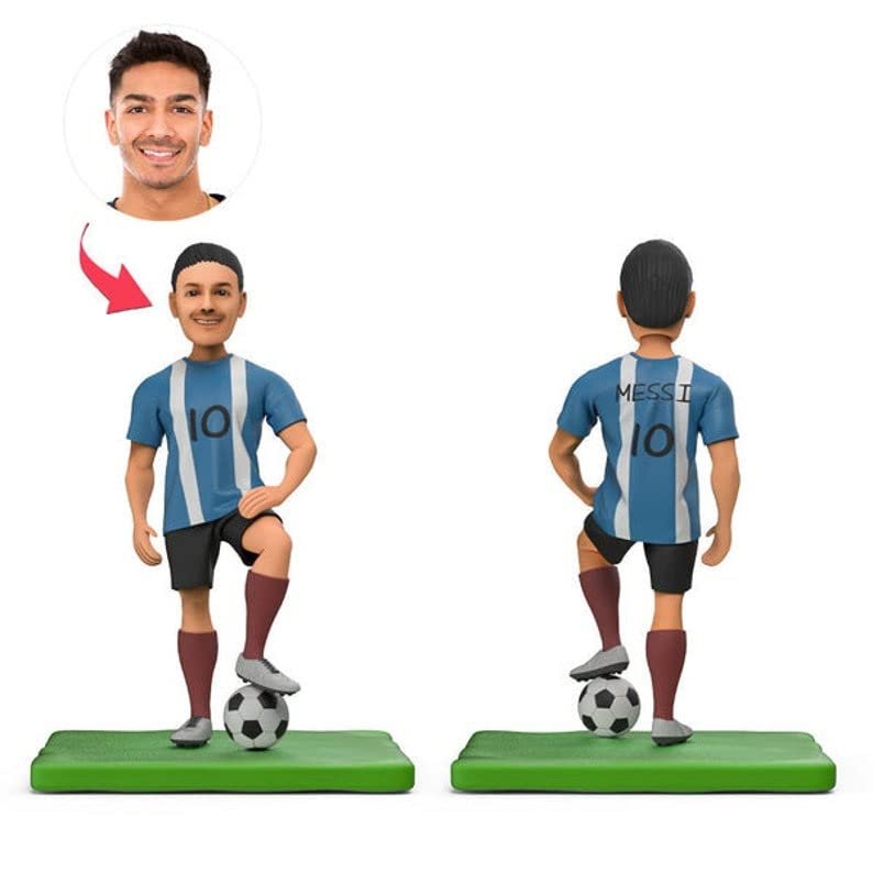 Custom Bobbleheads: Soccer Player | Fully Customizable with Polymer Clay | Personalized Bobbleheads Best Gifts for, Birthday, Christmas etc.