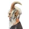 Yesness Horror Krampus Mask, Bloody Tooth Demon Mask with Horn, Halloween Scary Devil Mask Costume, Latex Lucifer Mask for Halloween Party Cosplay Costume view 4