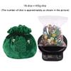 Large Dice Bags D&D with Pockets Green Storage Bag D20 Logo for DND RPG Game Dices (with 1lb Random DND Dice) view 2