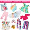 ZITA ELEMENT 11 Pcs American Doll Clothes Dress and Accessories for 18 inch Doll - 5 Sets Outfits + 2 Pairs Random Style Shoes view 2