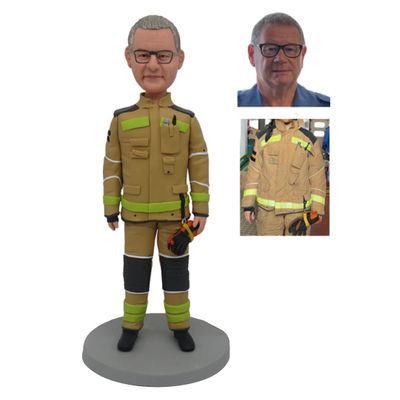 Custom Bobbleheads: Retirement Gift for Fireman | Fully Customizable with Polymer Clay | Personalized Bobbleheads Best Gifts for, Birthday, Christmas etc.