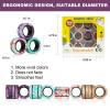 YISHIDANY 12Pcs Magnetic Rings Fidget Toys Pack, Magnets Finger Spinner for ADHD Stress Relief, Magical Fingers Ring for Training Relieves Autism Anxiety, Great Idea Gift for Adults Teens Kids view 2