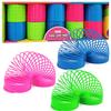 The Dreidel Company Neon Plastic Multicolor Coil Spring, Goody Bag Fillers, Party Favor for Kids, 3" Inches (80mm) (10-Pack) view 1