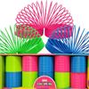 The Dreidel Company Neon Plastic Multicolor Coil Spring, Goody Bag Fillers, Party Favor for Kids, 3" Inches (80mm) (10-Pack) view 3