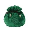 KSNDie Large Dice Bags D&D with Pockets Green Storage Bag D20 Logo for DND RPG Game Dices - Capacity 200+ Dice view 1
