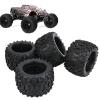 Socobeta RC Car Wheels Tires, RC Tires Excellent Grip Anti Slip Black for ZD Racing Large Foot 1/8 Car for Redcat view 2