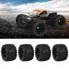 Socobeta RC Car Wheels Tires, RC Tires Excellent Grip Anti Slip Black for ZD Racing Large Foot 1/8 Car for Redcat view 3