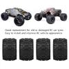 Socobeta RC Car Wheels Tires, RC Tires Excellent Grip Anti Slip Black for ZD Racing Large Foot 1/8 Car for Redcat view 4