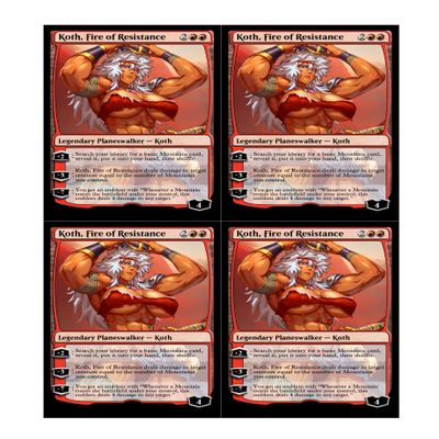 4x | Koth, Fire of Resistance | Anime | Foil or Non-Foil (Non Foil)