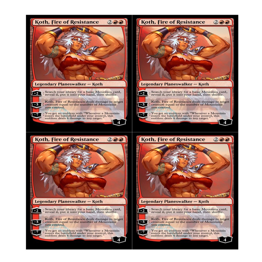 4x | Koth, Fire of Resistance | Anime | Foil or Non-Foil (Non Foil)