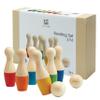 PlanToys Bowling Set Wooden Montessori Gross Motor and Coordination Toy | Movement, Concentration and Early Math Learning Activity | Eco Friendly Indoor and Outdoor Bowling Game view 1