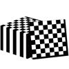 100 Pack Black and White Checkered Flag Party Napkins Disposable Race Car Birthday Party Supplies Racing Car Theme Party Paper Lunch Napkins for Baby Shower Kids Men Party Decorations Favors view 1
