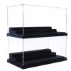 WMM Minifigure Display Case for Action Figures Blocks, Dustproof Acrylic Display Box Storage with 3 Movable Steps for Collection Models Minifigures, Bricks Blocks Toys view 1